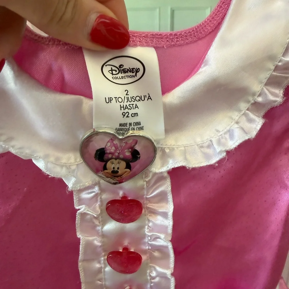 Disney Pink and White Polka Dot Minnie Mouse Dress - Picture 2 of 3